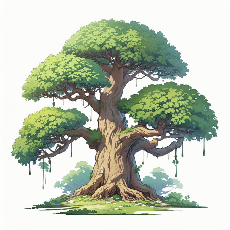 利用树木作为背景展现自然生机